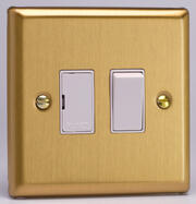 Varilight - Fused Spurs / Connection Units - Classic Brushed Brass - White product image