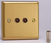 Varilight - TV Coaxial Aerial Socket - Classic Brushed Brass product image 3