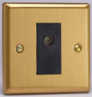 Varilight - TV Coaxial Aerial Socket - Classic Brushed Brass product image 4