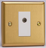 Varilight - TV Coaxial Aerial Socket - Classic Brushed Brass product image 5
