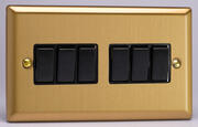Varilight - Light Switches - Classic Brushed Brass - Black product image 6