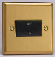 Varilight - 6 Amp 3 Pole Fan Isolator Switches - Classic Brushed Brass product image