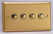 Varilight - Push On/Off Impulse Switch - Classic Brushed Brass product image 4