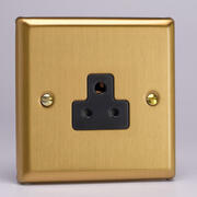 Varilight - Round 3 Pin Socket - Classic Brushed Brass - Black product image