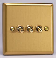 Varilight - Toggle Light Switches - Classic Brushed Brass product image 3