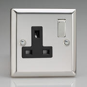 Mirror Chrome - Switched Sockets with Chrome/Black Inserts product image 2