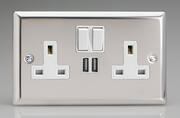 Mirror Chrome - Sockets with 2 x USB product image
