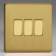 Varilight - Brushed Brass - Screwless - Light Switches product image 3