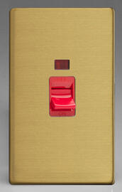 Varilight - Screwless Brushed Brass - Black - Cooker Switches / Panels product image 4