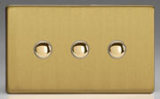 Varilight - Screwless Brushed Brass - 6A 1 Way Push to Make Momentary Switches product image 3