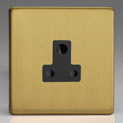 Varilight - Brushed Brass - Screwless - Black - Sockets product image 3
