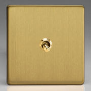 Varilight - Screwless Brushed Brass - Toggle Light Switches product image