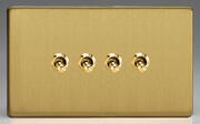 Varilight - Screwless Brushed Brass - Toggle Light Switches product image 4