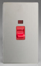 Varilight - Screwless Polished Chrome - Black - Cooker Switches / Panels product image 4