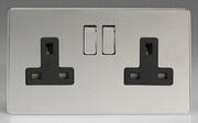 Varilight - Polished Chrome - Black - Screwless - Sockets product image