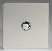 European Push On/Off Impulse Switch - Polished Chrome product image