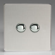 European Push On/Off Impulse Switch - Polished Chrome product image 2