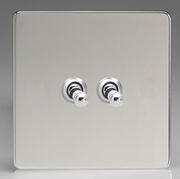 Varilight - Screwless Polished Chrome - Toggle Light Switches product image 2