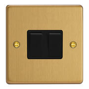 The Essential Collection - Light Switches - Brushed Brass - Black product image 2