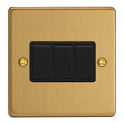 The Essential Collection - Light Switches - Brushed Brass - Black product image 3