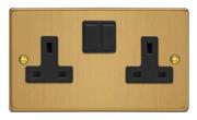 The Essential Collection - Sockets - Brushed Brass/Black product image