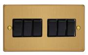 The Essential Collection - Light Switches - Brushed Brass - Black product image 5