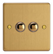 The Essential Collection - Push to Make Momentary Switches - Brushed Brass product image 2