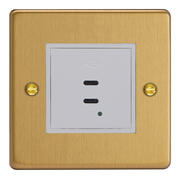 The Essential Collection - USB Sockets - Brushed Brass/White product image 5