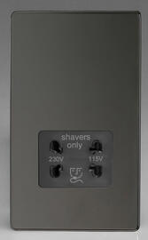 Dual Voltage Shaver Socket 115/230v - Iridium Screwless product image
