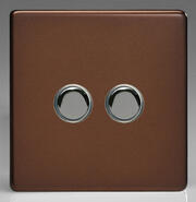 Mocha Flat Plate - Impulse Push On/ Off Light Switches product image