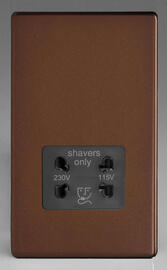 Mocha Flat Plate - Shaver Socket product image