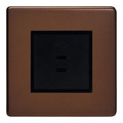 Mocha - Screwless - 2 Gang 13A Switched Socket + 2 x USB outlets product image 5