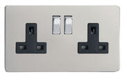 Varilight - Screwless Satin - Black/Chrome - Sockets product image