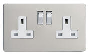 Varilight - Screwless Satin - White/Chrome - Sockets product image