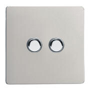 European Push On/Off Impulse Switch - Satin product image