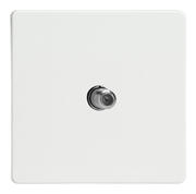 Premium White Flat Plate  TV Coaxial Aerial & Satellite Socket product image 2