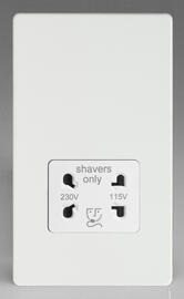 Premium White Flat Plate - Shaver Socket product image