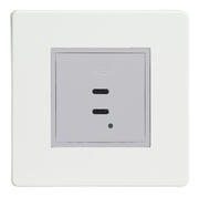 Premium White - Screwless 2 Gang 13A Socket with USB outlets product image 6