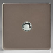 Varilight - Screwless Pewter - 6A 2 Way Push On/Off Impulse Switch product image