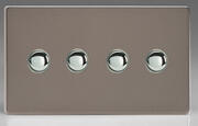 Varilight - Screwless Pewter - 6A 2 Way Push On/Off Impulse Switch product image 4