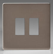 Varilight - PowerGrid Range - Grid Plates - c/w Grid Frame - Screwless Pewter product image 2