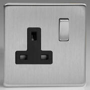 13 Amp, 5 Amp & 2 Amp Socket - Brushed Stainless Steel product image 2