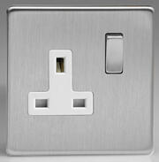 13 Amp, 5 Amp & 2 Amp Socket - Brushed Stainless Steel product image 2