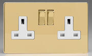 Varilight - Screwless Brass - White - Sockets product image