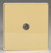 Varilight - Screwless Brass - TV & Satellite Sockets product image