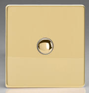 European Push to Make Momentary Switch - Polished Brass product image