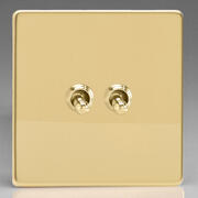 European Toggle Switches - Polished Brass product image