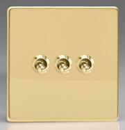 Varilight - Screwless Brass - Toggle Light Switches product image 3