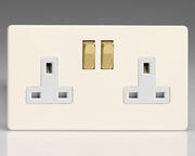 Varilight - Sockets - Primed - White/Brass product image