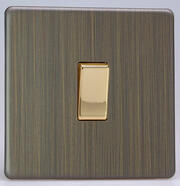 Varilight - Antique Brass - Screwless - Light Switches product image 5